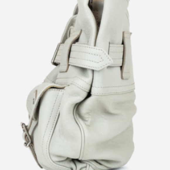 Burberry Light Grey Leather Bartow Hobo Shoulder Bag - Picture 3 of 7
